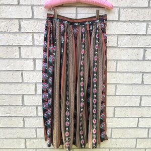 Vintage Colorful Floral Skirt Size M